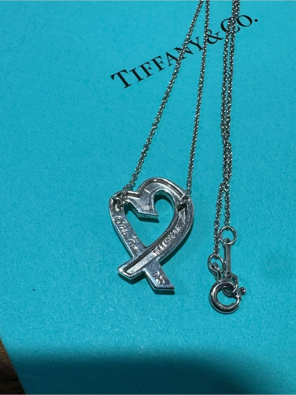 Tiffany & Co. Paloma Picasso Silver Heart Pendant Necklace